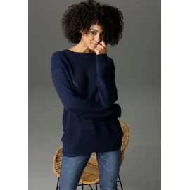 Aniston CASUAL Rundhalspullover Blau 48