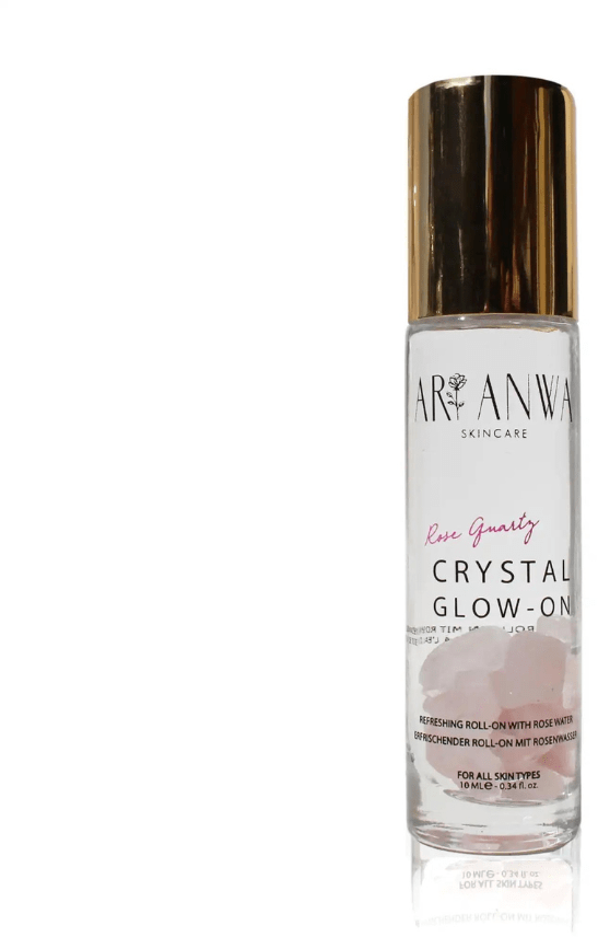 Kühlender Roll-On mit Rosenquarz und Rosenwasser - Crystal Glow