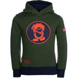 TROLLKIDS Troll Kapuzenpullover - Forest Green / Navy / Flame Orange - 104 cm