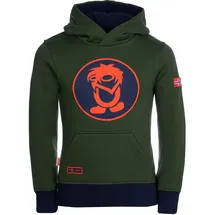 TROLLKIDS Troll Kapuzenpullover - Forest Green / Navy / Flame Orange - 104 cm