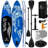 KESSER SUP-Board, Aqua Aufblasbares SUP Board Set Stand Up Paddle Board Premium blau 10 | 305 cm