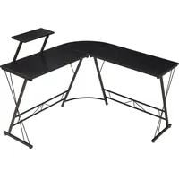 [en.casa] Schreibtisch Yremso L-förmig 122x122x98 cm Schwarz