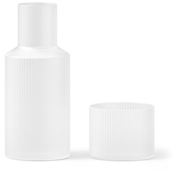 Ferm Living - Ripple Karaffen-Set, klein / frosted