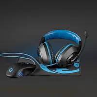 Nedis Gaming Combo Kit - 3 in 1 - Headset, Maus und Mauspad - Blau/Schwarz