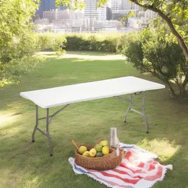 Gartentisch 244 x 76 x 74 cm Weiß