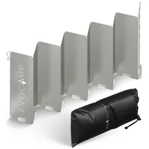 evocamp Windschutz für Gaskocher 10 Lamellen Spirituskocher Outdoor, Campingkocher,