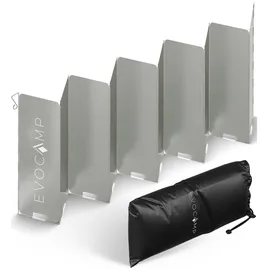 evocamp Windschutz für Gaskocher 10 Lamellen Spirituskocher Outdoor, Campingkocher,