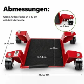 Trutzholm Rollbrett Metall 54x19 cm rot