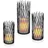 esotec - African Style Batterie Dekoleuchten Simba 3er Set, 5 Std. Timer