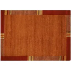 Handgeknüpfter Naturteppich  Sensation Silk Lakir , orange , Wolle , Maße (cm): B: 170