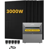 Anker SOLIX Solarbank 3 E2700 Pro 5,4 kWh inkl. BP2700 Erweiterungsakku + 6x 500W Solarmodule + 5x Smart Plug