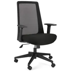 Bürostuhl Wesley mit Armlehne, Schwarz