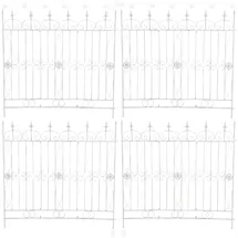 deluke Gartenzaun 124 x 116 cm Antik-Weiß