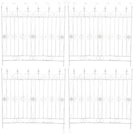 deluke Gartenzaun 124 x 116 cm Antik-Weiß