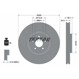 Textar Bremsscheibe 92238205
