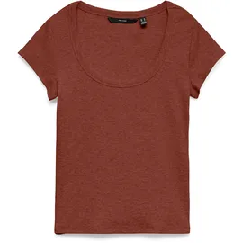 Vero Moda VMCHLOE CS SHORT U-NECK NOOS Braun M