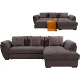 Roller Ecksofa - grau-braun - Liegefunktion