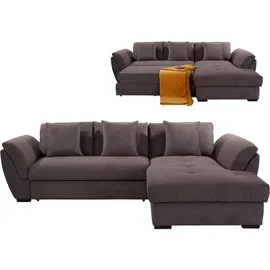 Roller Ecksofa - grau-braun - Liegefunktion