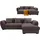 Roller Ecksofa - grau-braun - Liegefunktion