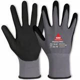 Hase Safety Gloves Hase Safety Gloves, Arbeitshandschuhe Padua Pro, 508690, Nitrilschaum, grau/schwarz Größe XS, 10 Paar