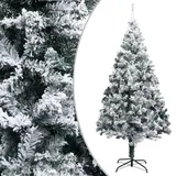 vidaXL Künstlicher Weihnachtsbaum Beschneit Grün 180 cm PVC