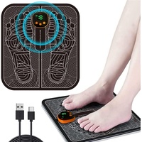 EMS Fußmassagegerät,Faltbares und Tragbares Elektrisches Fußmassagegerät zur Durchblutungs-und Muskelschmerzlinderung,Fußmassagegerät Elektrisch,8 Modi und 19 Intensitäten