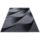 Ayyildiz Teppich »PARMA 9240«, rechteckig, strapazierfähig / pflegeleicht/ Kurzflorteppich, schwarz
