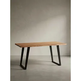 KADIMA DESIGN Executive Desk 200 x 76 x 100 cm goldbraun-schwarz