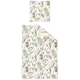 IRISETTE Edel-Feinbiber Koala Beige/Weiß 155 x 220 cm + 80 x 80 cm