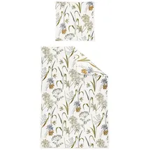 IRISETTE Edel-Feinbiber Koala Beige/Weiß 155 x 220 cm + 80 x 80 cm