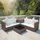 vidaXL 4-tlg. Garten-Lounge-Set mit Auflagen Poly Rattan Braun