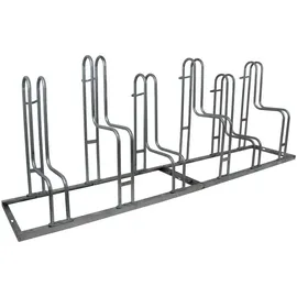 Trutzholm Fahrradständer für 6 Fahrräder höhenversetzt 210 x 75,5 cm Stahl feuerverzinkt grau