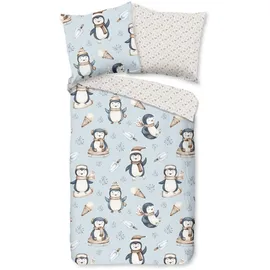 Muller Textil Jani Pinguin Mehrfarbig 135 x 200 cm + 2 x 80 x 80 cm