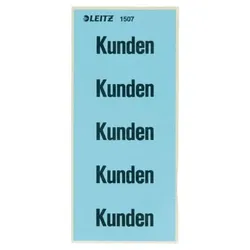 Inhaltsschild Kunden, selbstklebend, 100 Stück, blau