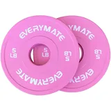 EVERYMATE Pink Change Hantelscheiben - 2,3 kg Set Bruchplatte Olympische Stoßstangenscheiben für Cross-Training - Stahleinlage Krafttraining