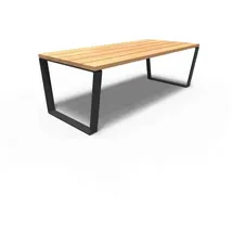 Adezz Gartentisch Serie Mio 230 x 100 x 76 cm Hartholz Schwarzgrau