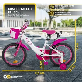 ACTIONBIKES MOTORS Daisy 16 Zoll rosa/pink