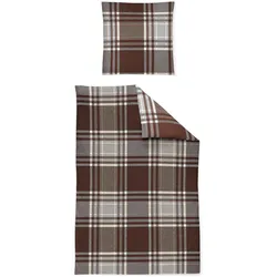 Bettwäsche IRISETTE "Alpaka 8456", rot, B/L: 155cm x 220cm, , Flanell, B/L: 80cm x 80cm, Flanell, Obermaterial: 100% Baumwolle, Bettwäsche, hochwertig