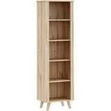 Forte Wandregal »Vankka Regal«, (B/H/T 59,7/201,5/41,7 cm), Regal, Holzfüße, 5 offene Fächer, Einlegeböden variabel einsetzbar