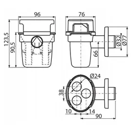 Alca Alcadrain Trichtersiphon 10,8 l Kunststoff