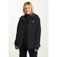Jack Wolfskin Damen Flowline 3in1 Jacke (Größe M, schwarz)