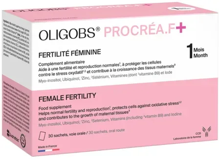 Laboratorium CCD Oligobs Procréa.F+ Weibliche Fruchtbarkeit 30 Beutel