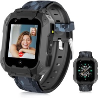 LiveGo 4G-Smartwatch mit GPS-Tracker und Anrufen,kombiniert SMS-Videoanrufe,SOS-Schrittzähler,4G-Smartwatch für Kinder von 6–12 Jahren (schwarz)