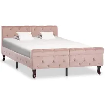 vidaXL Bettgestell 120 x 200 cm Rosa