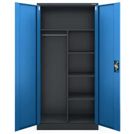 Jan Nowak DAWID Mehrzweckschrank 185 x 90 x 45 cm Anthrazit-Blau
