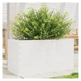 vidaXL Pflanzkübel Weiß 90x40x45,5 cm Massivholz Kiefer