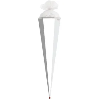 ROTH Schultüte 100cm eckig, Basteltüte weiß