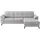 sit&more Ecksofa SIT & MORE "Zora", grau (hellgrau), B:262cm H:92cm T:164cm, 95% Polyester 5% Polyamid, Sofas, Ecksofa, wahlweise mit Bettfunktion und Bettkasten