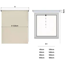 STORESDECO Verdunkelungsrollo, Braun, Kunststoff, Uni, Rechteckig, 100x250 cm, CE, Wohntextilien, Rollos - Jalousien, Rollos, Verdunkelungsrollos