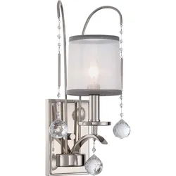 Whitney 1-flammige Wandleuchte - Imperiales Silber
